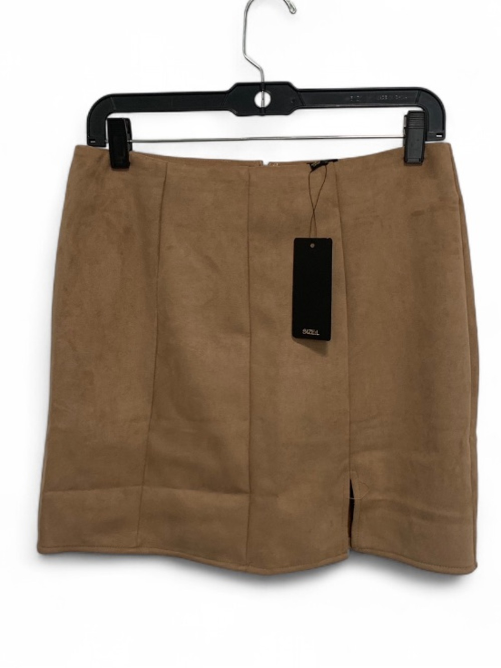 Shinestar Tan Faux Suede Mini Skirt
